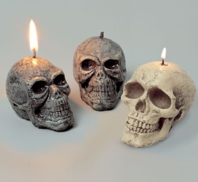 Totenkopfkerze 6x5cm