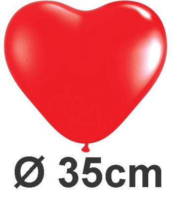 50 Herzballons von Qualatex � 35cm