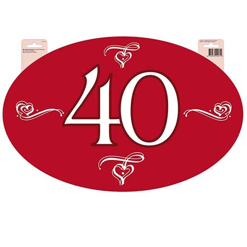hochzeitstag spruch für frau dekoschild zahl 40 oval 43cm partydeko hochzeit rubinhochzeit hochzeitstag spruch für frau dekoschild zahl 40 oval 43cm partydeko hochzeit rubinhochzeit
